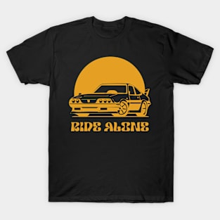 Ride Alone Yellow Car Graphic T-Shirt